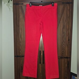 Express Red Dress Pants Columnist Straight Leg Women’s Size 4S